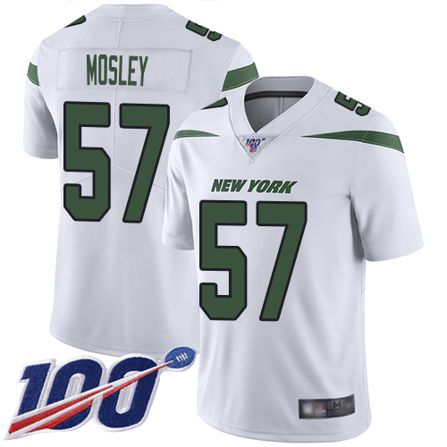 New York Jets Limited White Youth C.J. Mosley Road Jersey NFL Football #57 100th Season Vapor Untouchable->new york jets->NFL Jersey